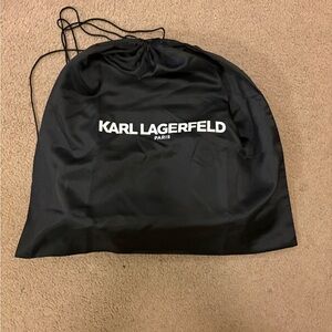 Karl Lagerfeld Black Drawstring Bag